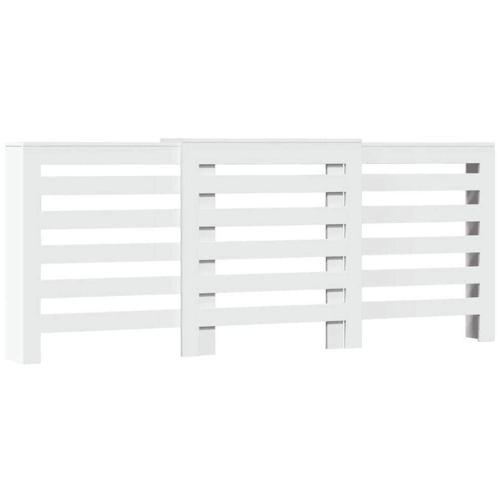 vidaXL Radiator Cover Heater Cover Slats Radiator Shelf White Engineered Wood