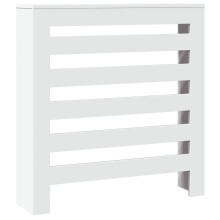 vidaXL Radiator Cover Heater Cover Slats Radiator Shelf White Engineered Wood