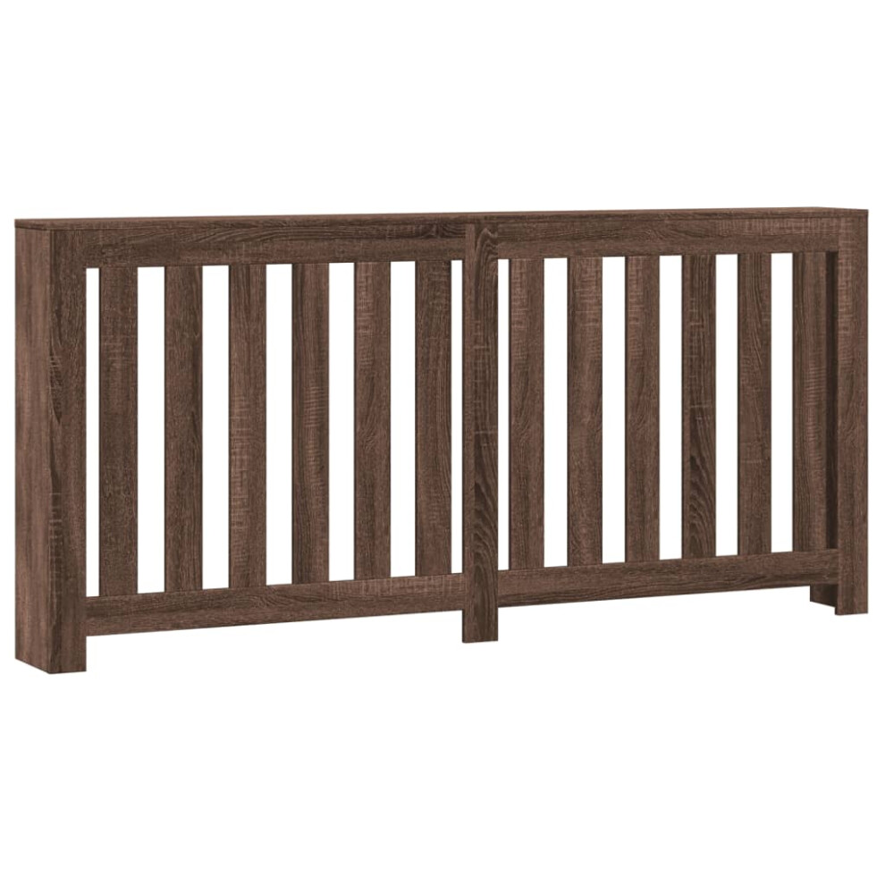Vidaxl Radiator Cover Heater Cover Radiator Shelf Brown Oak Engineered Wood
