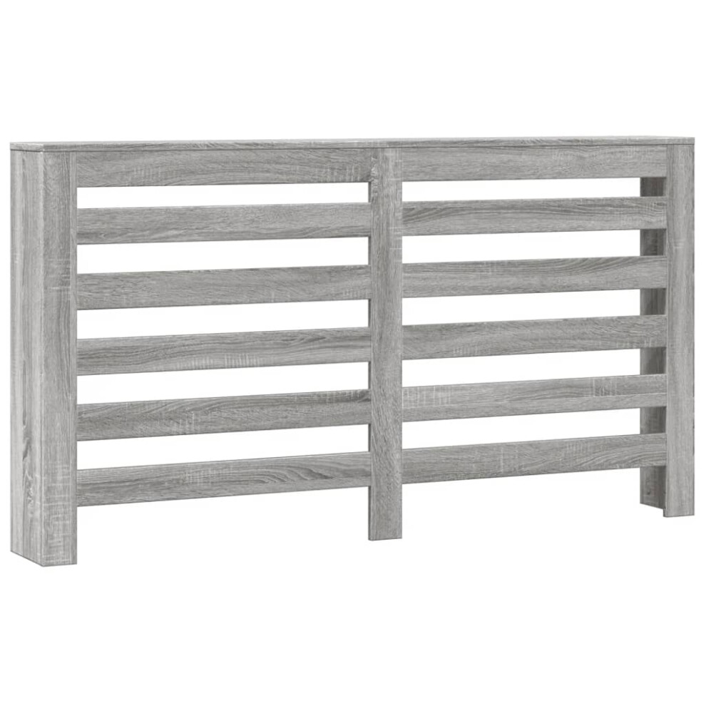 vidaXL Radiator Cover Heater Cover Radiator Shelf Grey Sonoma Engineered Wood
