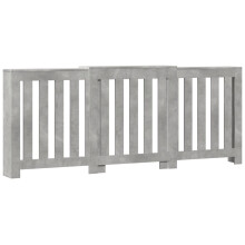 vidaXL Radiator Cover Heater Cover Slat Cabinet Concrete Grey Engineered Wood