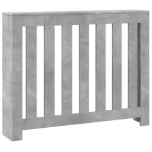 vidaXL Radiator Cover Heater Cover Slat Cabinet Concrete Grey Engineered Wood
