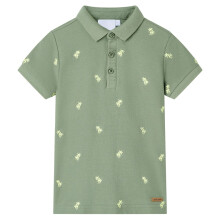 Kids' Polo Shirt School T Shirts Plain Summer Tank Top Children Tees Khaki 128