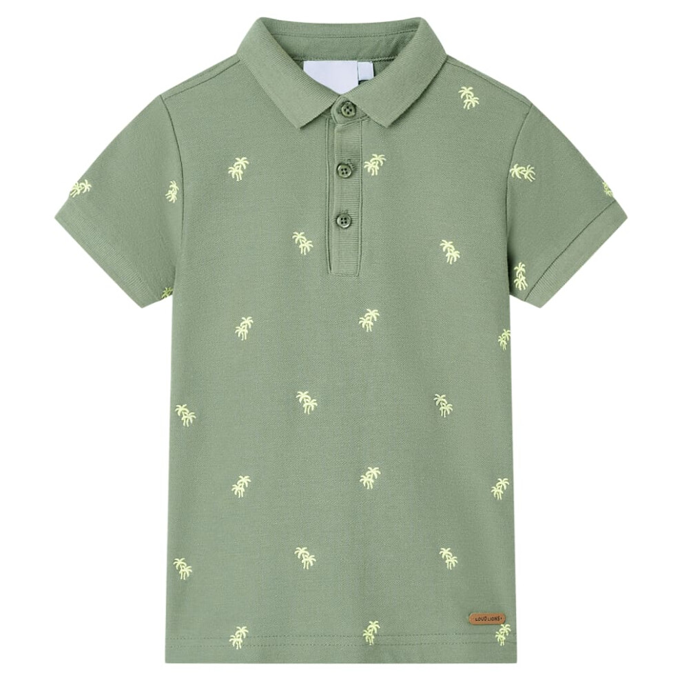 Vidaxl Kids' Polo Shirt School T Shirts Plain Summer Tank Top Children Tees Khaki 128