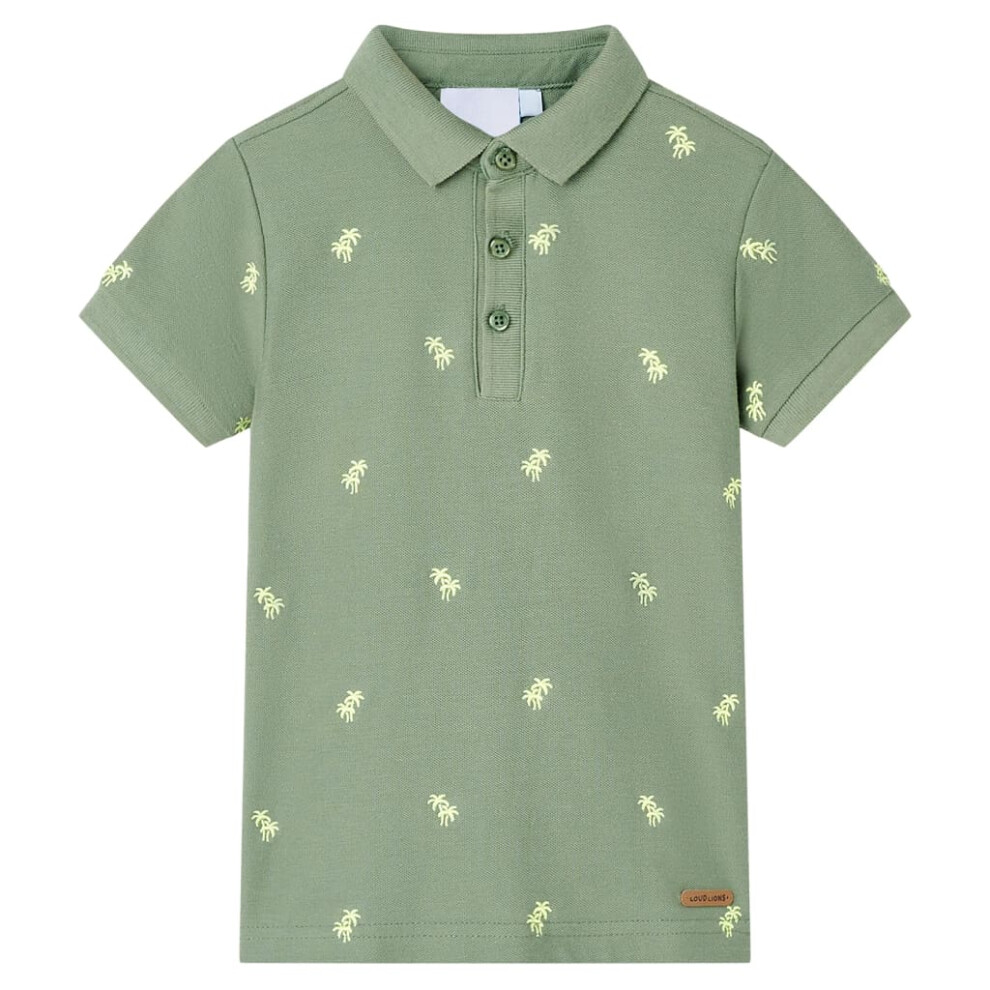 Vidaxl Kids' Polo Shirt School T Shirts Plain Summer Tank Top Children Tees Khaki 104