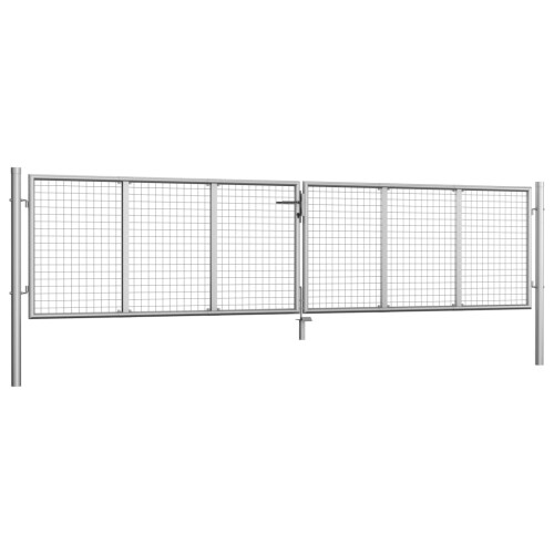VidaXL vidaXL Gartentor verzinkter Stahl 400 x 75 cm Silber 1
