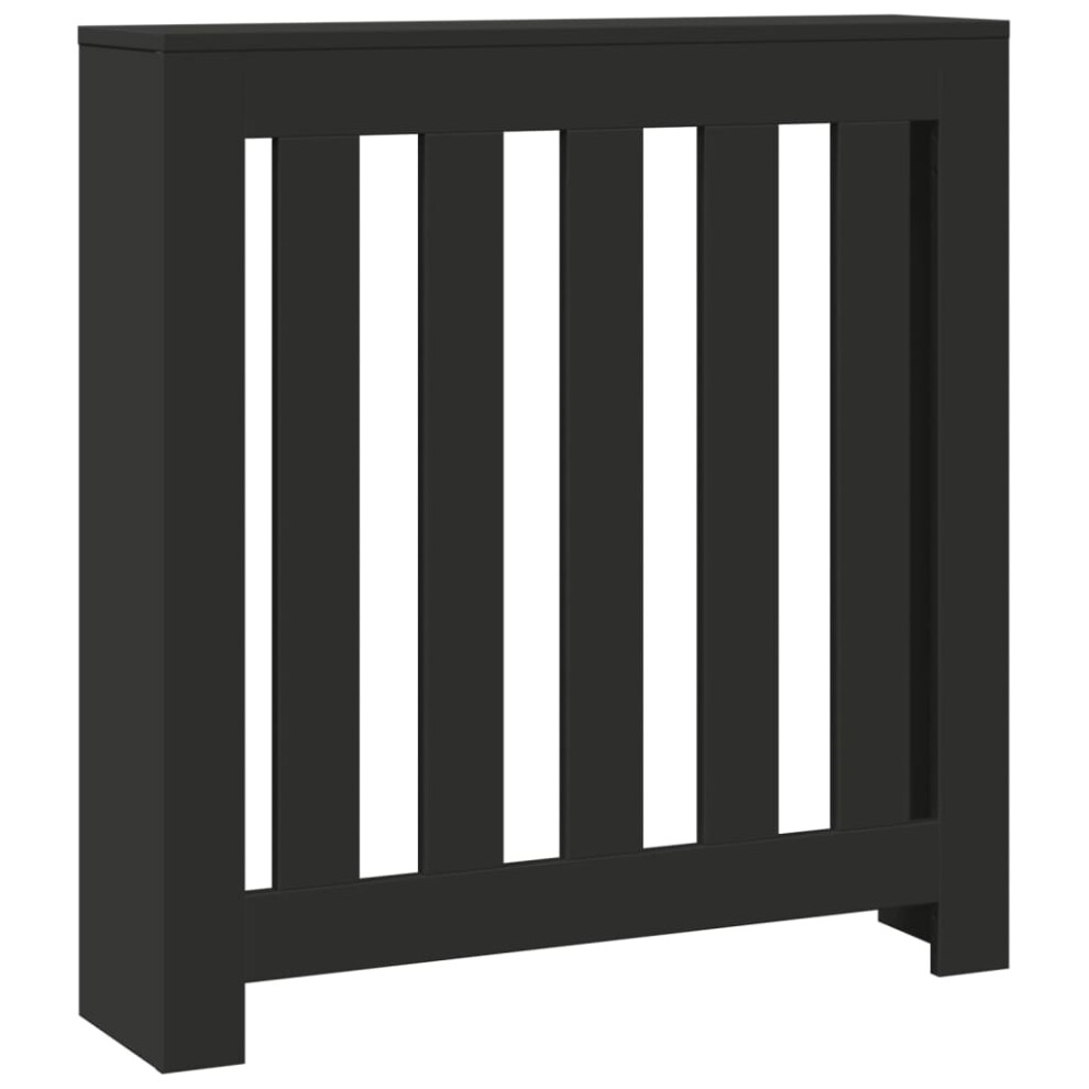 vidaXL Radiator Cover Heater Cover Slats Radiator Shelf Black Engineered Wood-image-OPC-PFJZHRK-NEW
