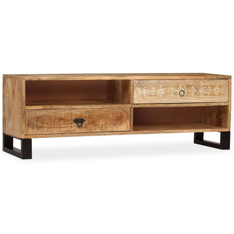 Vidaxl Solid Mango Wood Tv Cabinet 120X30x40cm Stand Unit Entertainment Centre