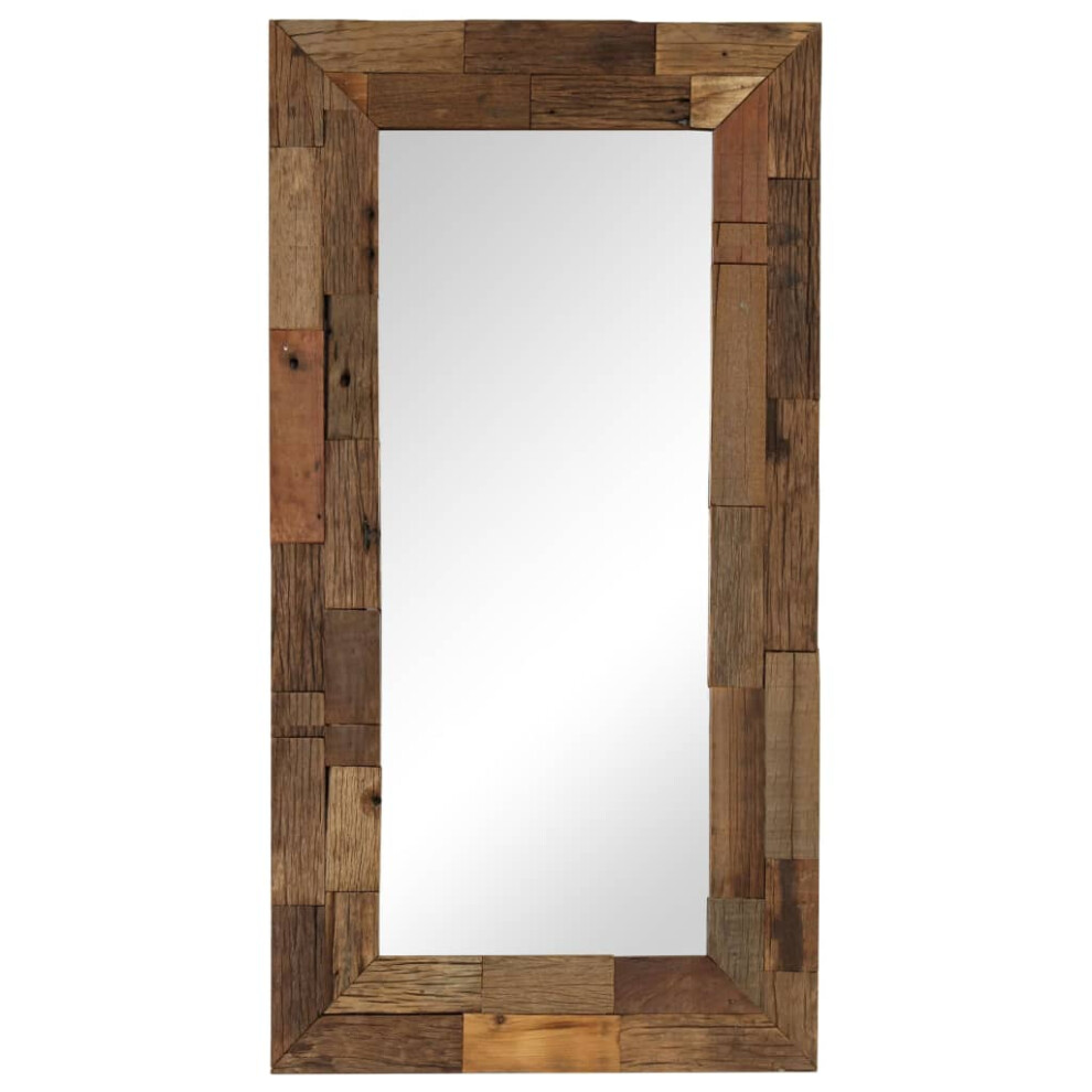 vidaXL Solid Reclaimed Wood Mirror 50x110cm Hallway Vanity Makeup Decoration