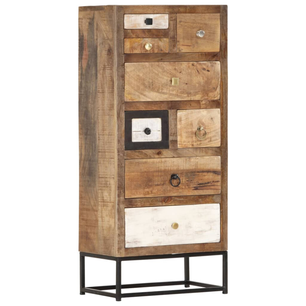 Vidaxl Drawer Cabinet 45X30x105cm Solid Reclaimed Wood Chest Storage Dresser