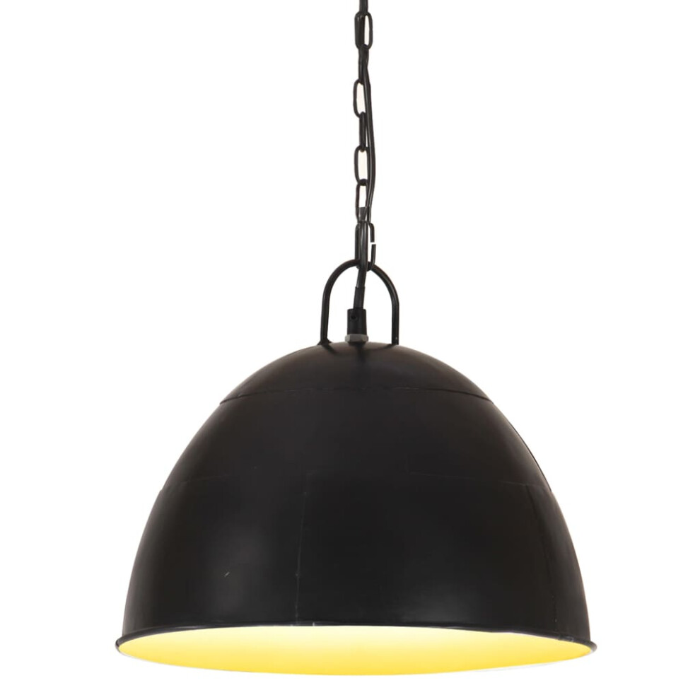 vidaXL Industrial Vintage Hanging Lamp 25W Black Round 31cm E27 Light