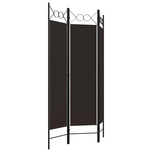 VidaXL vidaXL 3-Panel Room Divider Brown 120x180 cm Wall Partition Screen Separator 2