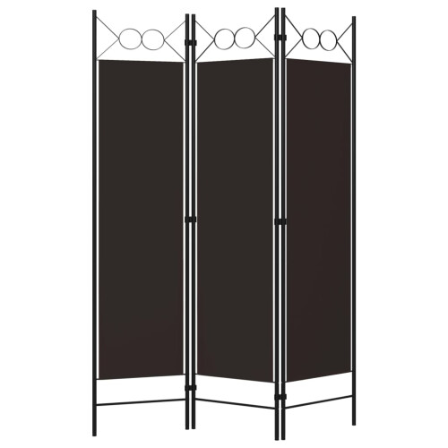 VidaXL vidaXL 3-Panel Room Divider Brown 120x180 cm Wall Partition Screen Separator 1