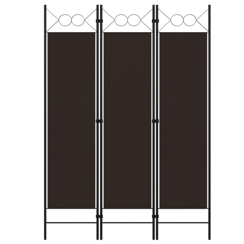VidaXL vidaXL 3-Panel Room Divider Brown 120x180 cm Wall Partition Screen Separator