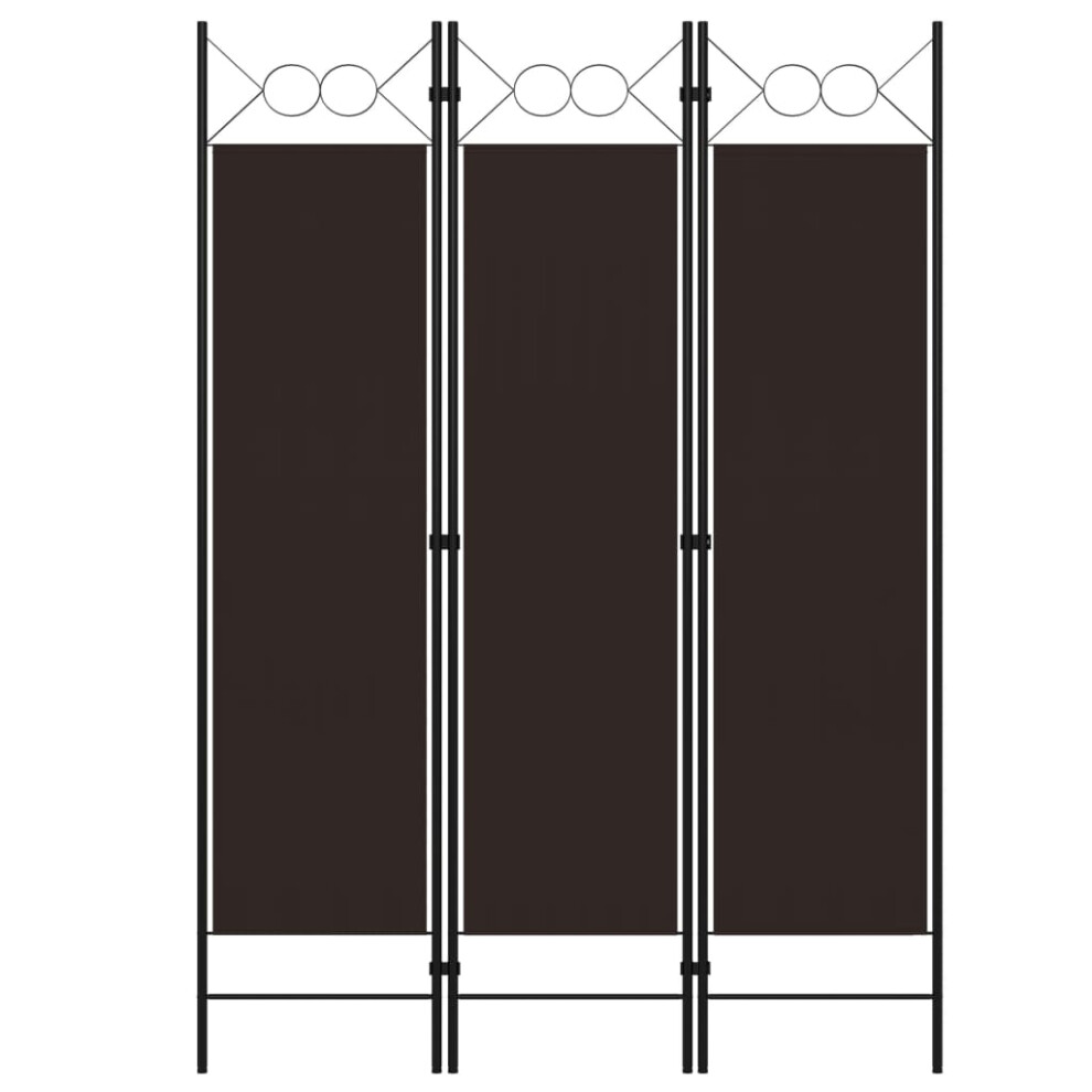 vidaXL 3-Panel Room Divider Brown 120x180 cm Wall Partition Screen Separator