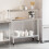 VidaXL vidaXL Kitchen Work Table with Overshelf Prep Catering Table Stainless Steel 3