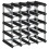 VidaXL vidaXL Solid Pine Wood Wine Rack for 20 Bottles Black Storage Bottle Holder 2