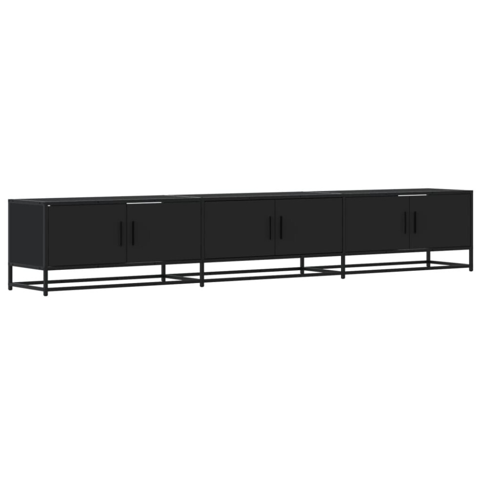 vidaXL TV Cabinet TV Stand Entertainment Centre TV Unit Black Engineered Wood