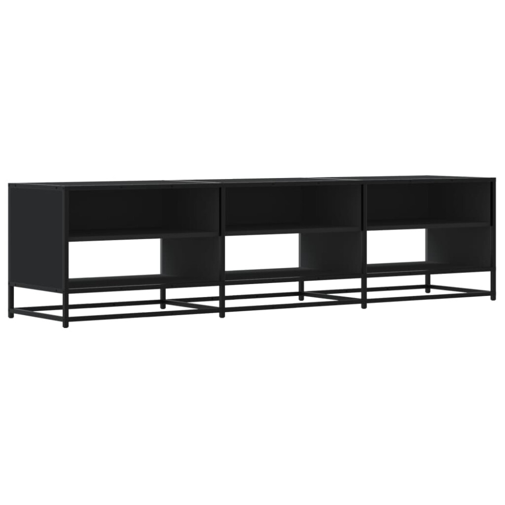 vidaXL TV Cabinet TV Stand Entertainment Centre TV Unit Black Engineered Wood