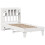 VidaXL vidaXL Bed Frame without Mattress White 75x190 cm Small Single Solid Wood Pine 3