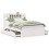 VidaXL vidaXL Bookcase Bed without Mattress Bed Base White King Size Solid Wood Pine 2