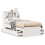 VidaXL vidaXL Bookcase Bed without Mattress Bed White Small Single Solid Wood Pine 2