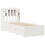 VidaXL vidaXL Bookcase Bed without Mattress Bed Base White 90x200 cm Solid Wood Pine 3