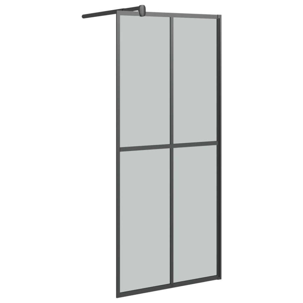 Vidaxl Walk-In Shower Screen 90X195cm Dark Tempered Glass Shower Enclosure