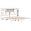 VidaXL vidaXL Bookcase Bed without Mattress Bed Base White 180x200cm Solid Wood Pine 3