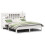 VidaXL vidaXL Bookcase Bed without Mattress Bed Base White 180x200cm Solid Wood Pine 1