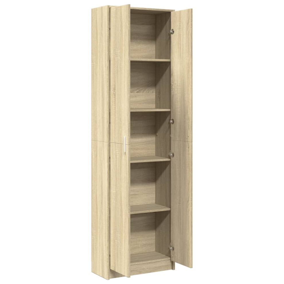 vidaXL Hallway Wardrobe Armoire Storage Cabinet Sonoma Oak Engineered Wood