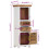 VidaXL vidaXL Solid Wood Mango and Acacia Highboard Brown&White Book Side Cabinet 4