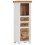 VidaXL vidaXL Solid Wood Mango and Acacia Highboard Brown&White Book Side Cabinet 1