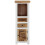 VidaXL vidaXL Solid Wood Mango and Acacia Highboard Brown&White Book Side Cabinet 2