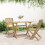 VidaXL vidaXL Folding Garden Table Outdoor Table Patio Dining Table Solid Wood Acacia 3