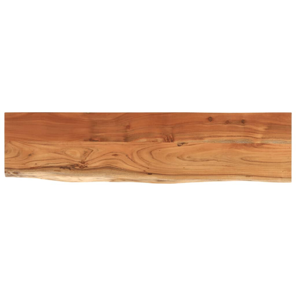 vidaXL Wall Shelf Floating Shelf Rack Rectangular Solid Wood Acacia Live Edge