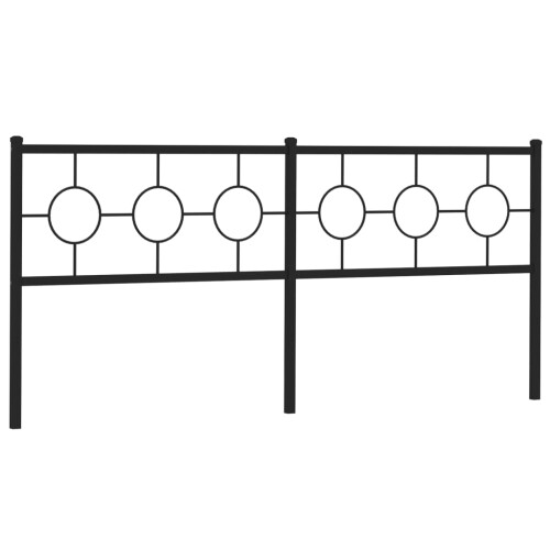VidaXL vidaXL Ersatz-Kopfteil Metall Schwarz 200 cm