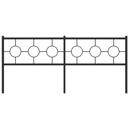 VidaXL vidaXL Ersatz-Kopfteil Metall Schwarz 200 cm 2
