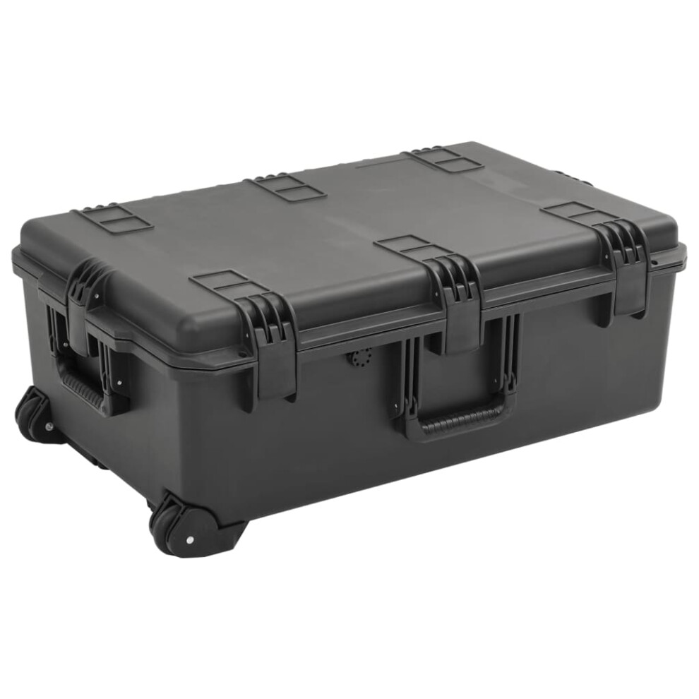 vidaXL Portable Flight Case Portable Protective Case Hard Camera Case Black PP