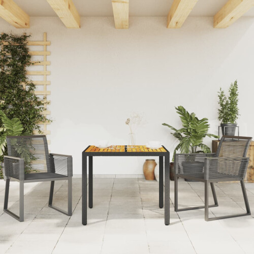 VidaXL vidaXL Gartenstühle 2 Stk. Schwarz Poly Rattan 2