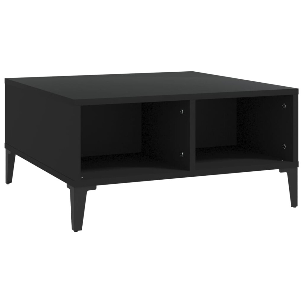 vidaXL Coffee Table Black Engineered Wood Indoor Furniture Couch Sofa Table