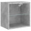 VidaXL vidaXL Bedside Cabinet with LED Lights Wall-mounted Nightstand Concrete Grey 6
