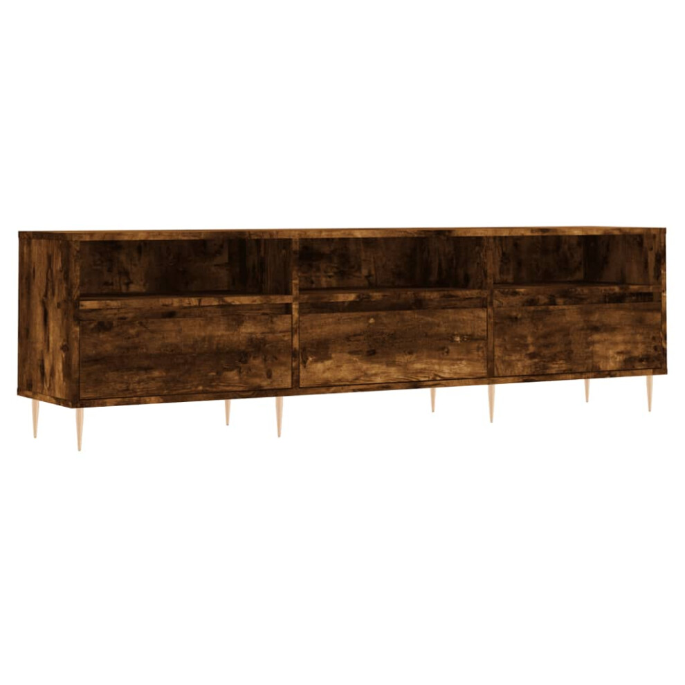 vidaXL TV Cabinet TV Unit Media Cabinet TV Stand Smoked Oak Engineered Wood