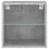 VidaXL vidaXL Bedside Cabinet with LED Lights Wall-mounted Nightstand Concrete Grey 7