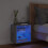 VidaXL vidaXL Bedside Cabinet with LED Lights Wall-mounted Nightstand Concrete Grey 3