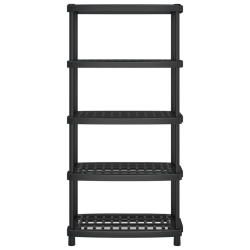VidaXL vidaXL Storage Shelf 5-Tier Shelving Unit Storage Rack Organiser Black PP 2