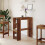 VidaXL vidaXL Bar Table with Racks Pub Table Bistro Table Old Wood Engineered Wood 3