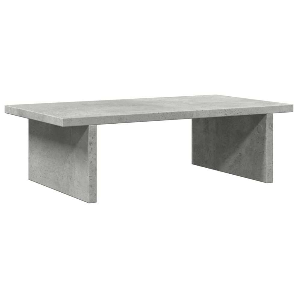 vidaXL Monitor Stand Computer Monitor Riser Concrete Grey Engineered Wood