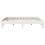 VidaXL vidaXL Bed Frame without Mattress Bed Base White 200x200 cm Solid Wood Pine 5