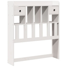vidaXL Headboard with Storage Bedroom Bed Header White 90 cm Solid Wood Pine